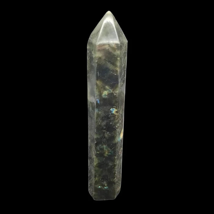 This is the back side of this Labraadorite point
