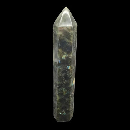 This is the back side of this Labraadorite point