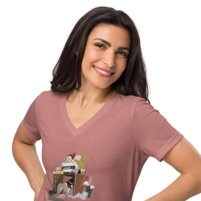 Popeye - Olive Oyl Modern Hustle - Women’s Relaxed V-neck T-shirt - Whippie's