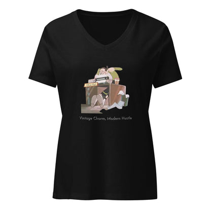 Popeye - Olive Oyl Modern Hustle - Women’s Relaxed V-neck T-shirt - Whippie's
