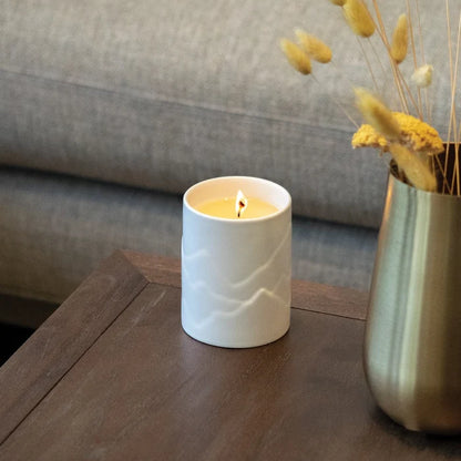 Porcelean Feather Mountain Scented Jar Candle