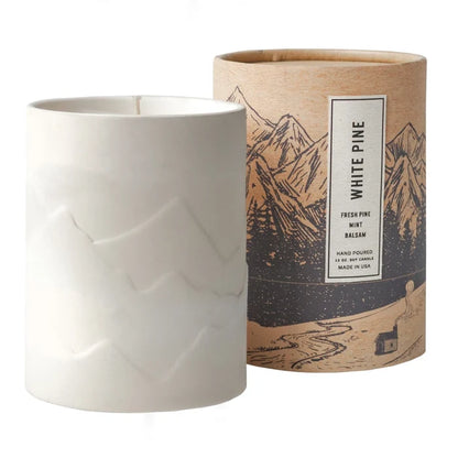 Porcelean Feather Mountain Scented Jar Candle