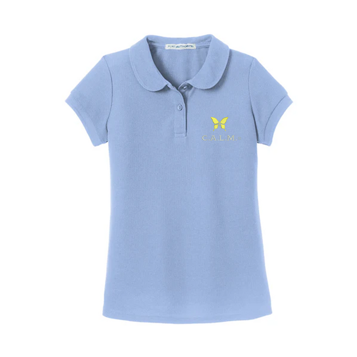 Port Authority Girls Silk Touch Peter Pan Collar Polo