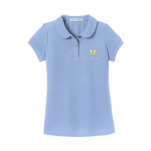 Port Authority Girls Silk Touch Peter Pan Collar Polo