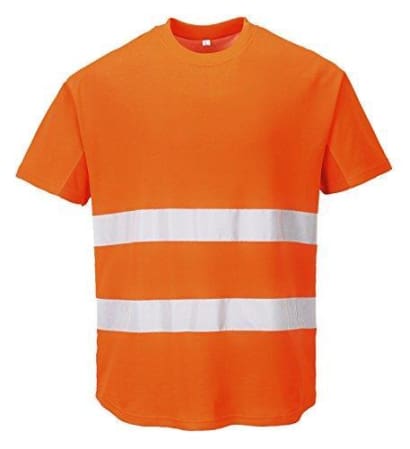 Portwest hi vis mesh panel cotton comfort tee shirt