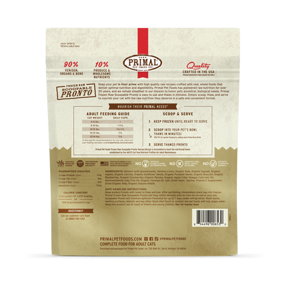 Primal Pronto 1lb Raw Frozen Cat Food