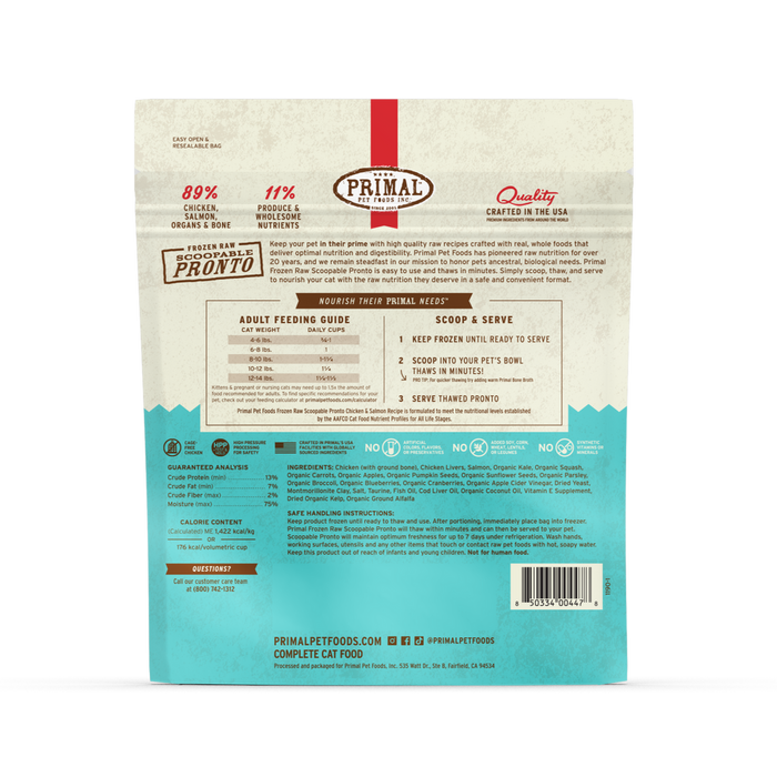 Primal Pronto 1lb Raw Frozen Cat Food