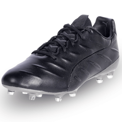 Puma King Platinum 21 FG/AG (Black/Black) | SoccerWearhouse