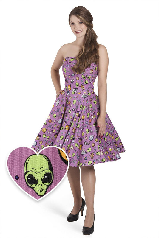 Melissa Purple UFOs Strapless Dress