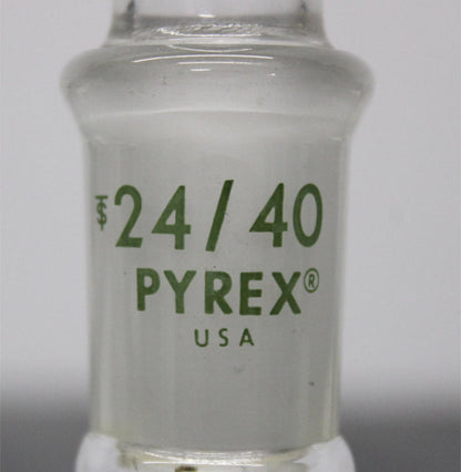 Pyrex 500mL Round Bottom Distilling Flask with Bent Inlet Adapter
