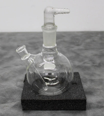 Pyrex 500mL Round Bottom Distilling Flask with Bent Inlet Adapter