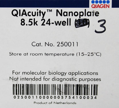 QIAGEN 250011 QIAcuity Nanoplate 8.5K 24-Well Opened Box of 3