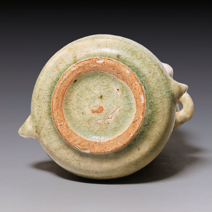 Qing Dynasty, Set of Two Celadon Glazed Miniature Incense Burners