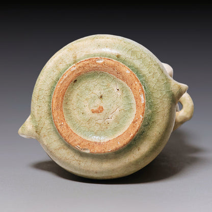 Qing Dynasty, Set of Two Celadon Glazed Miniature Incense Burners