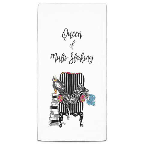 "Queen of Multi-Slacking" Dolly Mama's by Joey Flour Sack Towel - CJ Bella Co.