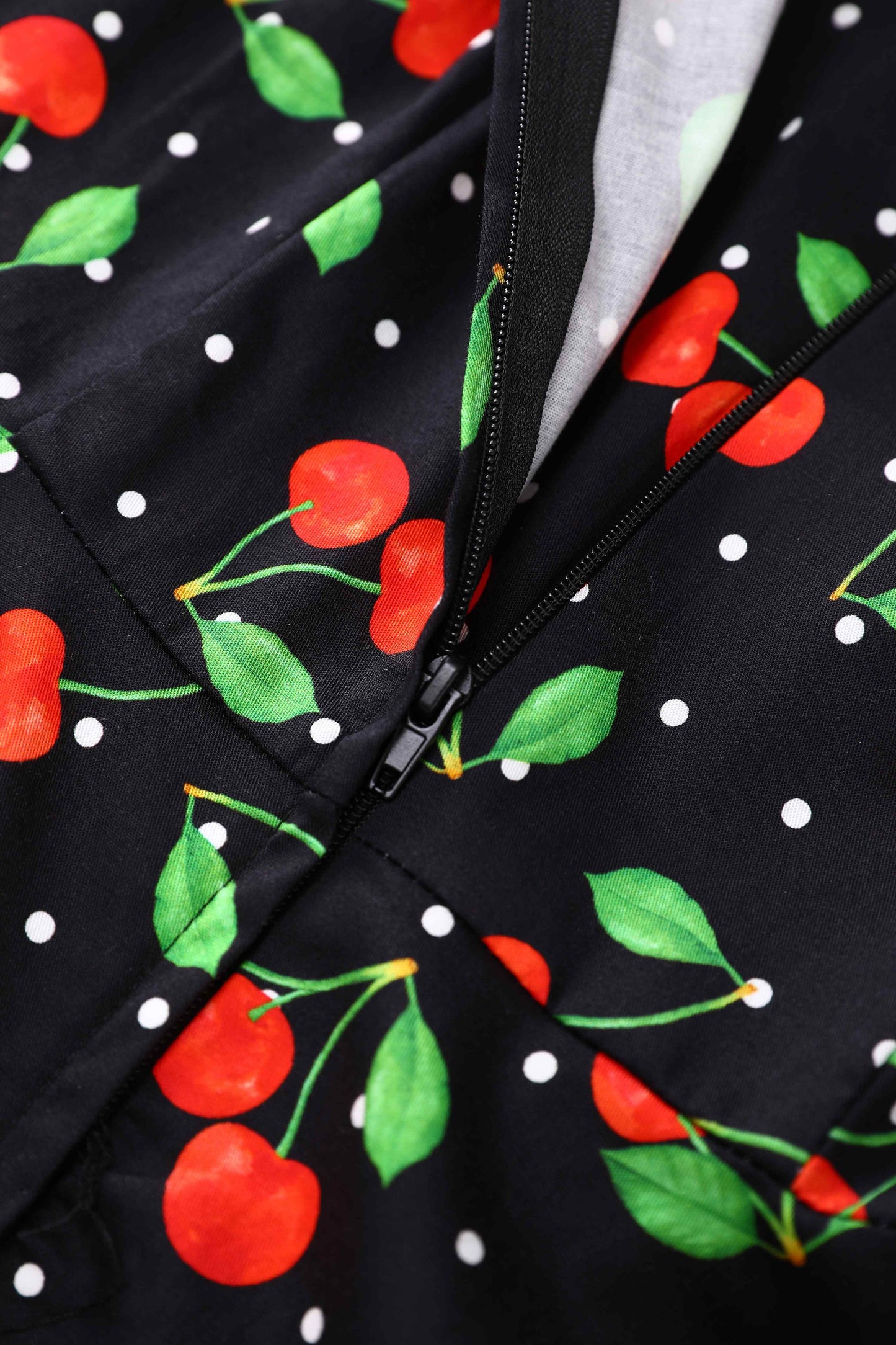 Daisy Red Cherry Halter Dress In Black