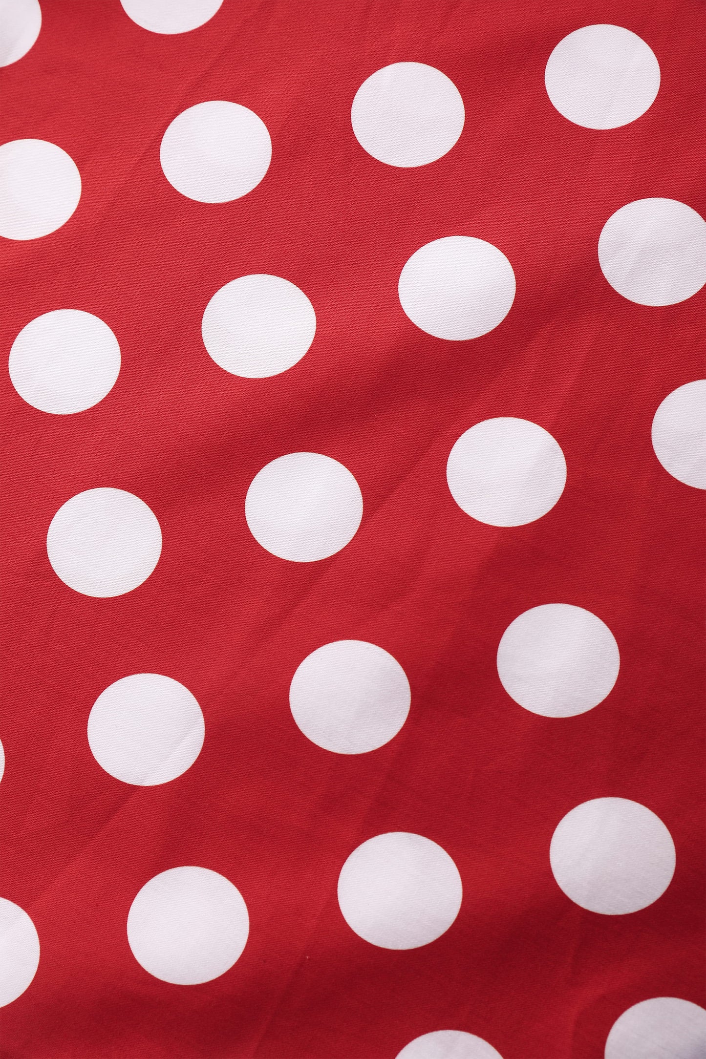 Helen Cotton Midi Dress In Red Spot Print
