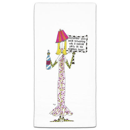 "Remember When Social Networking" Dolly Mama's by Joey Flour Sack Towel - CJ Bella Co.