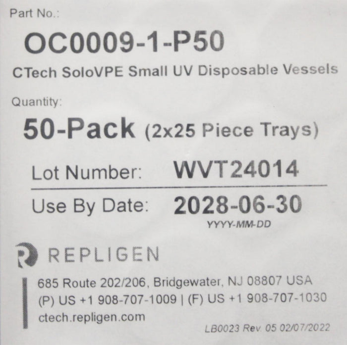 Repligen OC0009-1-P50 ColoVPE Small UV Disposable