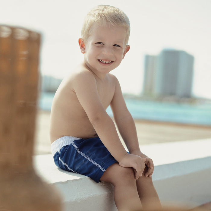 REVERSE STITCH SWIM SHORTS