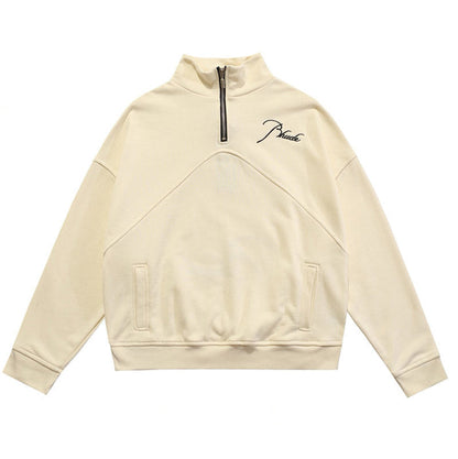 RHUDE embroidered slogan logo sweatshirts