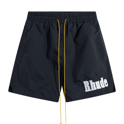 RHUDE embroidered tie elastic track shorts