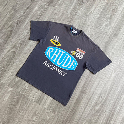 RHUDE Graphic-Print Cotton T-Shirt