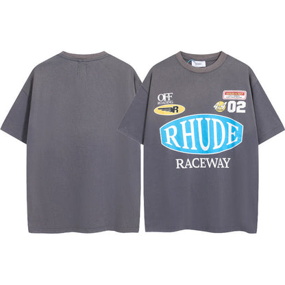 RHUDE Graphic-Print Cotton T-Shirt