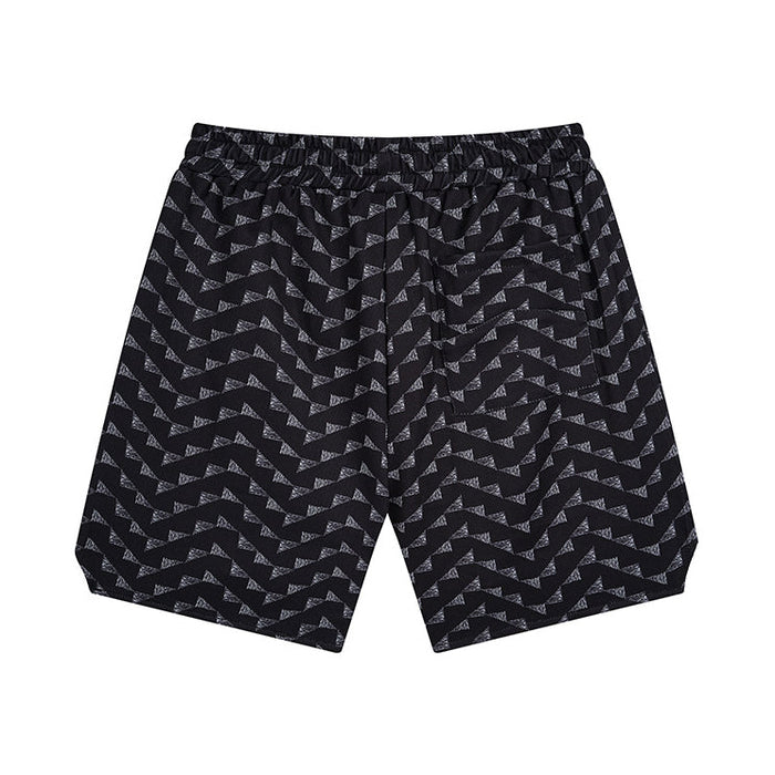 Rhude Letter Embroidered Hip Hop  Casual Split Shorts