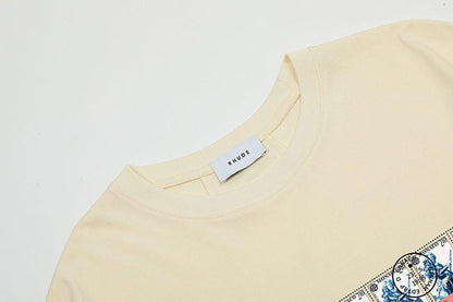 RHUDE Rhude Oil Painting Clock Coconut Tree Print T-Shirts