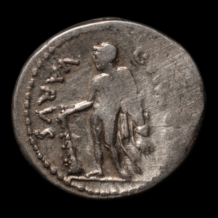 Roman Republic, C. Vibius Varus, AR Denarius, Minerva & Hercules - 42 BCE - Roman Republic