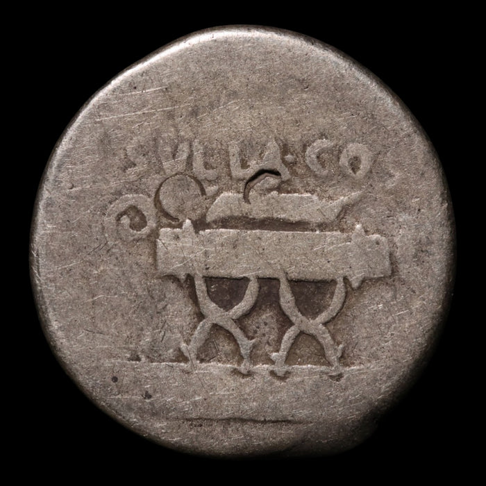 Roman Republic, Q. Pompeius Rufus, AR Denarius (Julius Caesar as Proconsul) - 54 BCE - Roman Republic