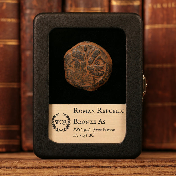 Roman Republic, Unknown Issuer, AE As, Janus (Two Faced God) - 169 to 158 BCE - Roman Republic