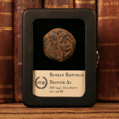 Roman Republic, Unknown Issuer, AE As, Janus (Two Faced God) - 169 to 158 BCE - Roman Republic