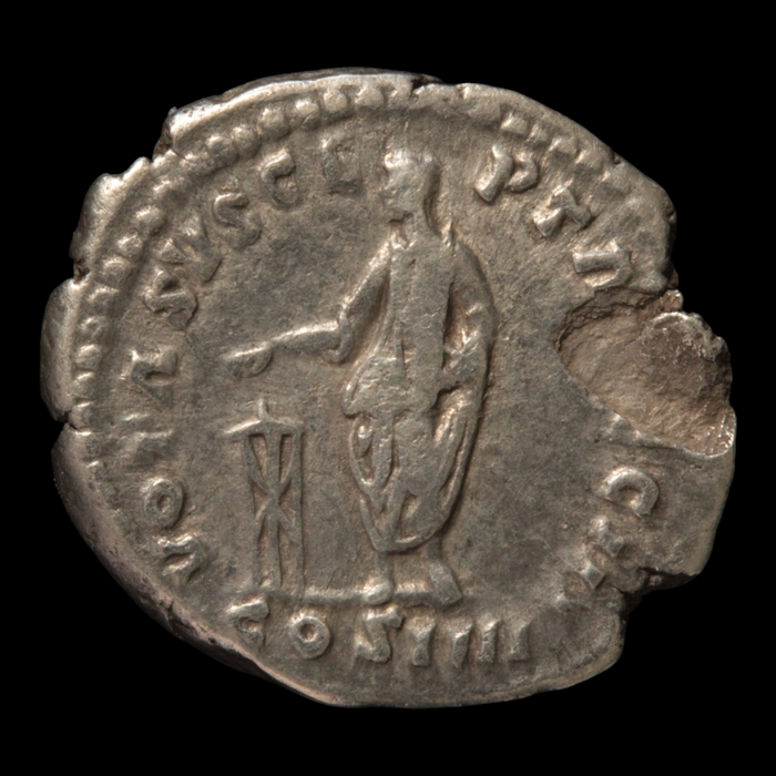 Rome, Antoninus Pius, Denarius, Emperor on Reverse - 157 to 158 CE - Roman Empire