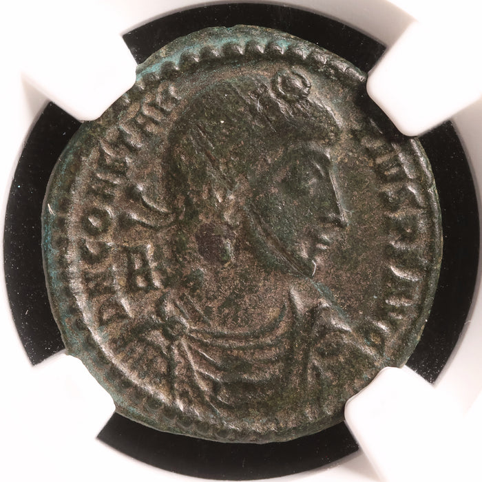 Rome, Constantius II, BI Centenionalis, Soldier Spearing Horseman, VF (Very Fine) - 350 CE - NGC Certified