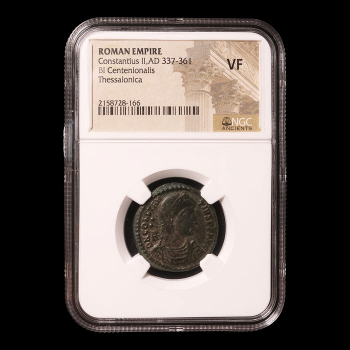 Rome, Constantius II, BI Centenionalis, Soldier Spearing Horseman, VF (Very Fine) - 350 CE - NGC Certified