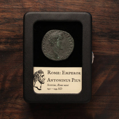 Rome, Emperor Antoninus Pius, Large Bronze (Sesterius) - 140 to 144 CE - Roman Empire