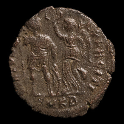 Rome, Emperor Arcadius, AE3, Emperor Crowned by Victory - 395 to 401 CE - Roman Empire