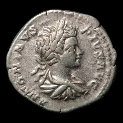 Rome, Emperor Caracalla, AR Denarius, Two Captives Reverse - 201 CE - Roman Empire