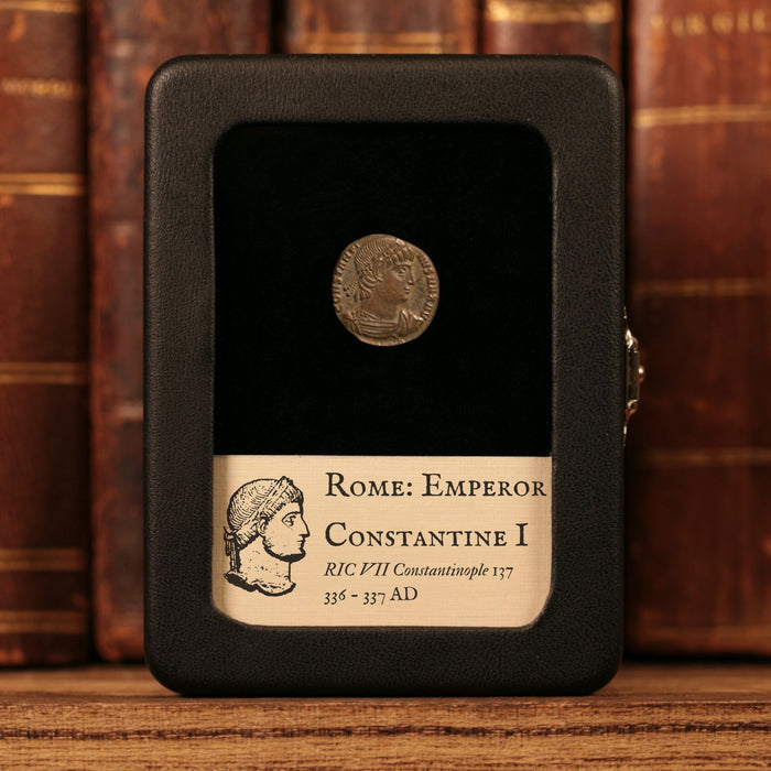 Rome, Emperor Constantine I, AE3, Two Soldiers - 336 to 337 CE - Roman Empire