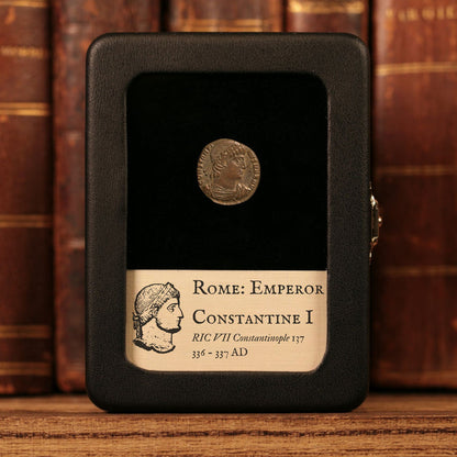 Rome, Emperor Constantine I, AE3, Two Soldiers - 336 to 337 CE - Roman Empire