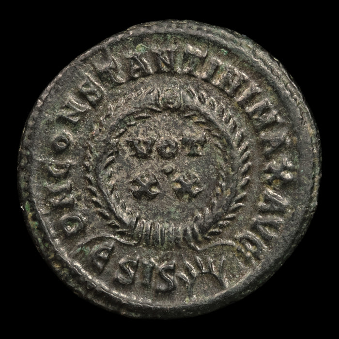 Rome, Emperor Constantine I, AE3, VOT/XX Within Wreath - 321 to 324 CE - Roman Empire