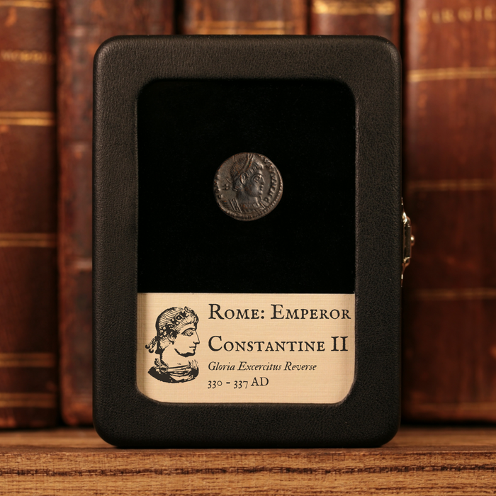 Rome, Emperor Constantine II, AE Nummus, Two Soldiers Reverse - 330 to 337 CE - Roman Empire