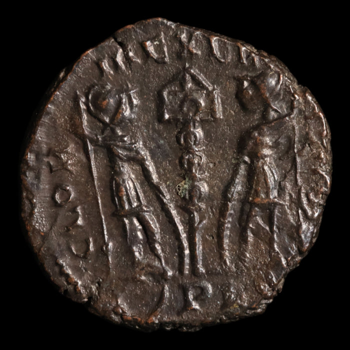 Rome, Emperor Constantine II, AE Nummus, Two Soldiers Reverse - 336 CE - Roman Empire