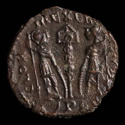 Rome, Emperor Constantine II, AE Nummus, Two Soldiers Reverse - 336 CE - Roman Empire
