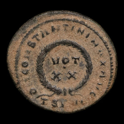 Rome, Emperor Constantine the Great, AE Unit, Votive Wreath Reverse - 324 CE - Roman Empire