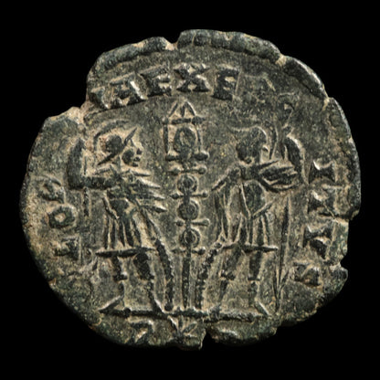 Rome, Emperor Dalmatius, AE3, Two Soldiers - 335 to 337 CE - Roman Empire
