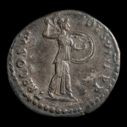 Rome, Emperor Domitian, AR Denarius, Minerva (Goddess of Wisdom) - 81 CE - Roman Empire