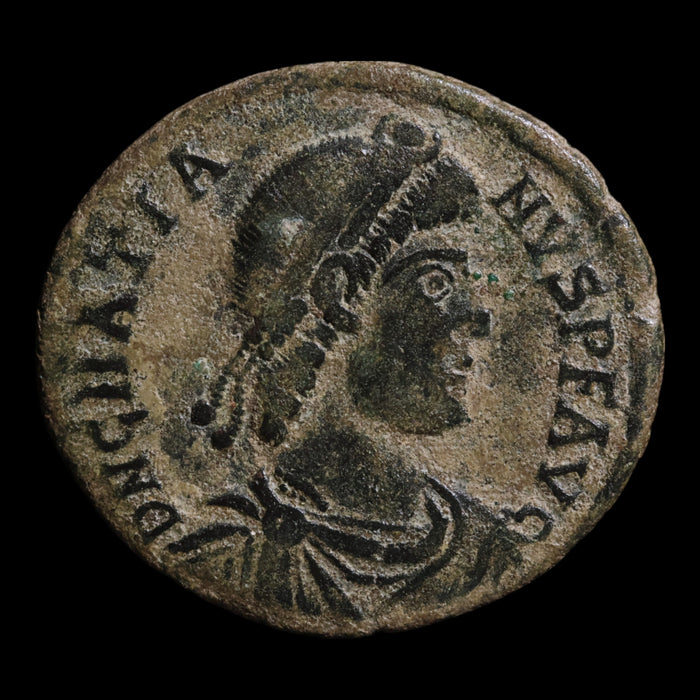 Rome, Emperor Gratian, AE2, Emperor With Kneeling Woman - 378 to 383 CE - Roman Empire